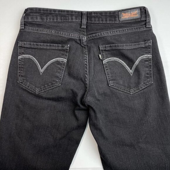 LEVI'S Mid Rise Skinny Jeans Sz 27 Washed Black - Picture 5 of 6